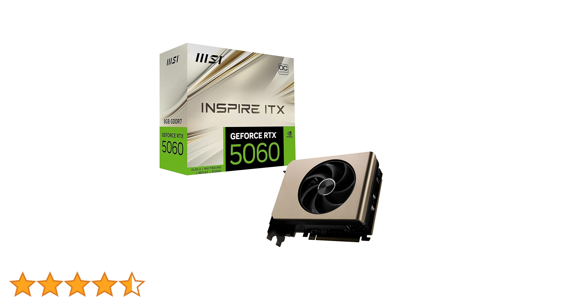 【領収書付】GeForce RTX 5060 8G INSPIRE ITX OC MSI GeForce RTX™ 5060 8G INSPIRE ITX OC